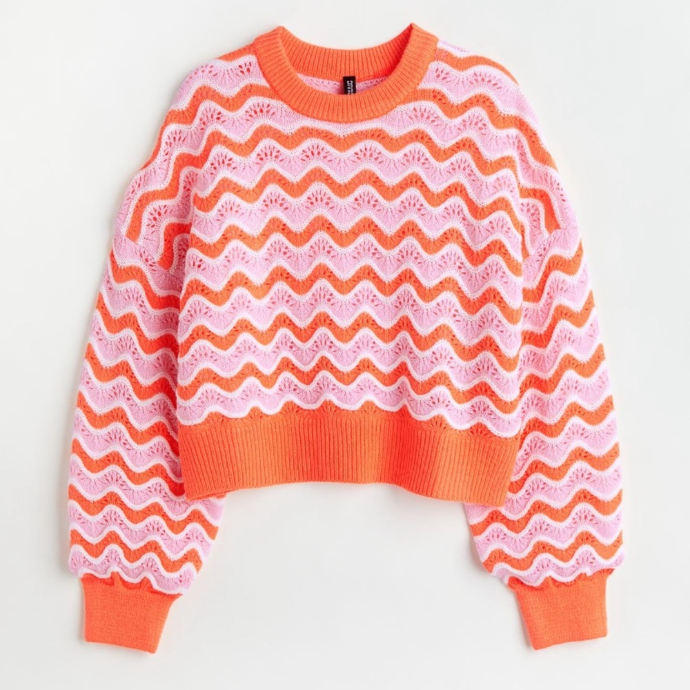 POINTELLE KNIT SWEATER